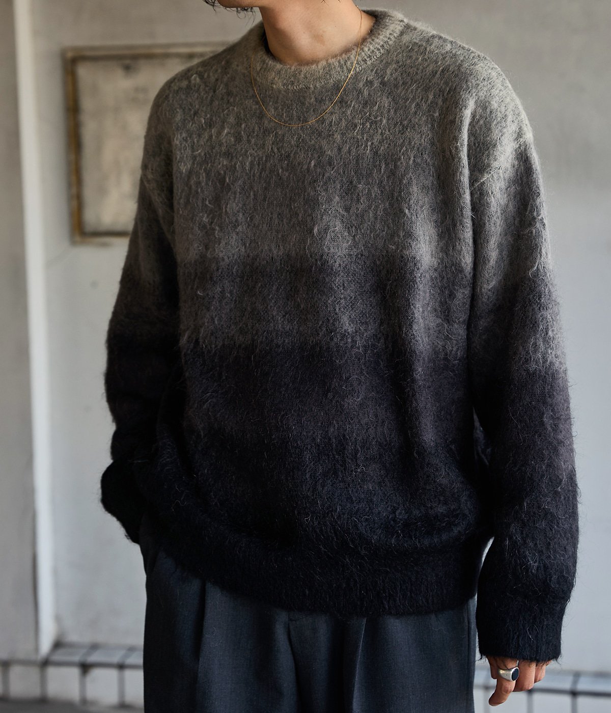 【ONLY ARK】別注 GRADATION MOHAIR KNIT PULL OVER