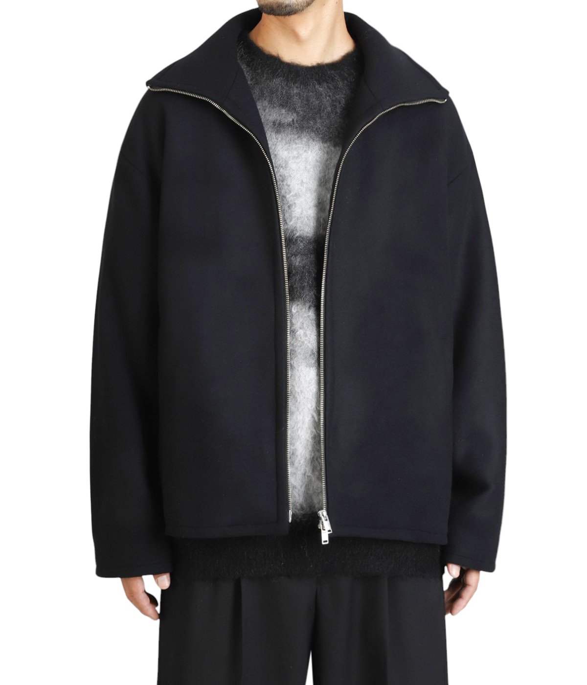 Melton Stand Collar Zip Blouson | YOKE(ヨーク) / アウター ブルゾン
