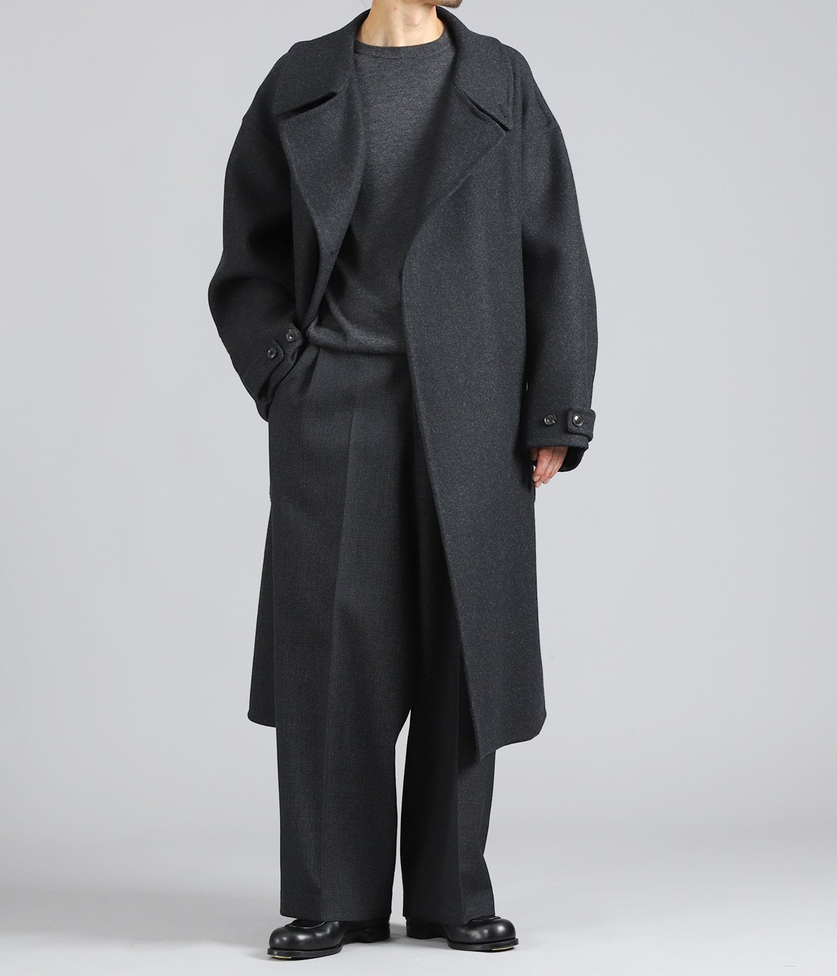 Wool Cashmere Double Breasted Rever Coat | YOKE(ヨーク) / アウター