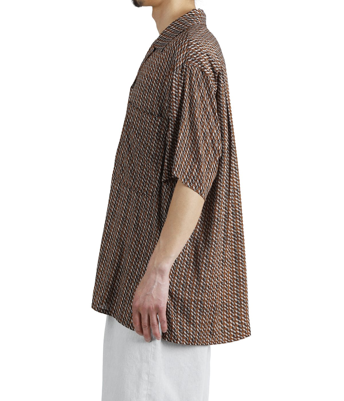 Vintage Pattern Printed Open Collar Shirt | YOKE(ヨーク