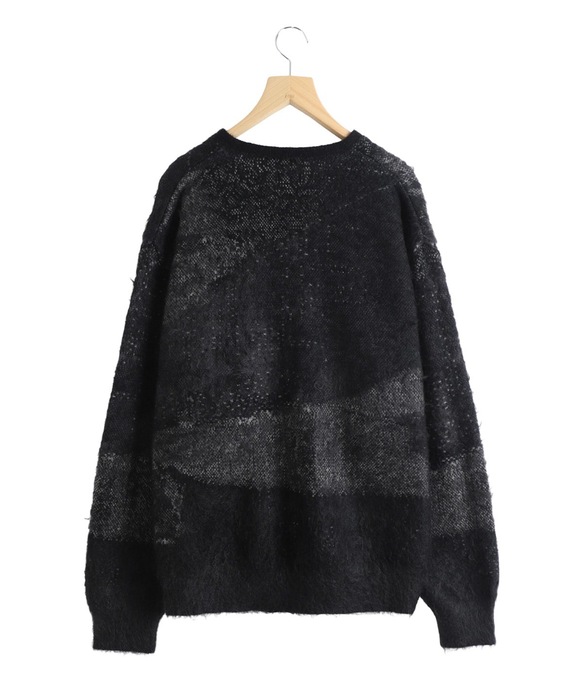 トップス Abstract Jaquard Mohair Cardigan BLACK 2 Abstract Jaquard Mohair Cardigan | YOKE Official Website