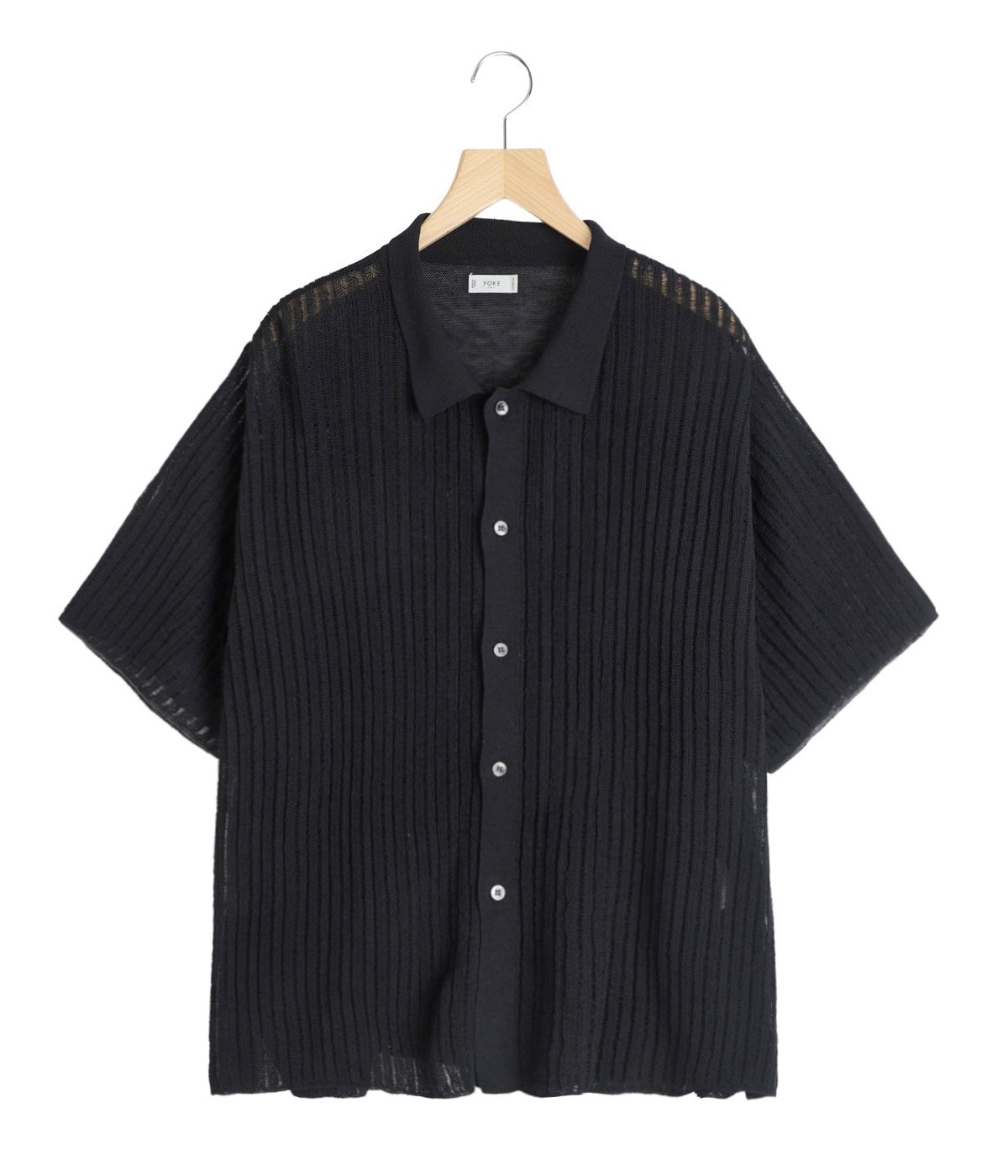 Rib Knit Sheer Shirt | YOKE(ヨーク) / トップス 半袖シャツ ニット