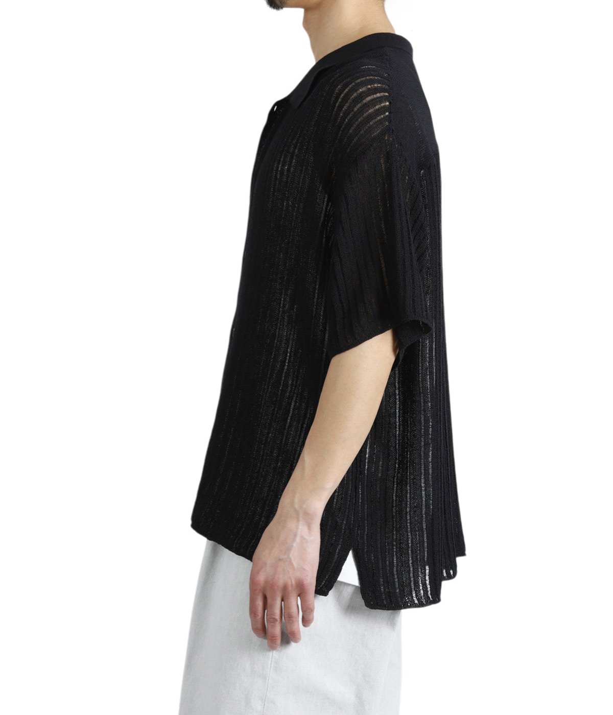 Rib Knit Sheer Shirt | YOKE(ヨーク) / トップス 半袖シャツ ニット