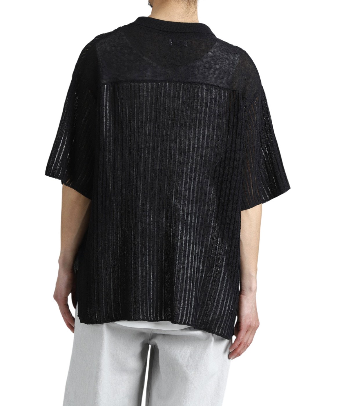 Rib Knit Sheer Shirt | YOKE(ヨーク) / トップス 半袖シャツ ニット