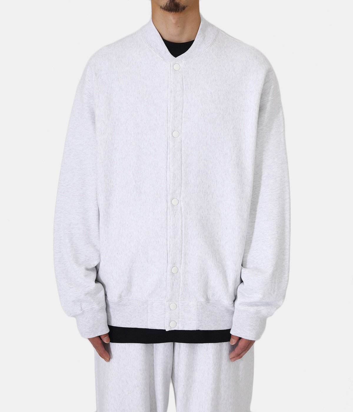 Soft&Hard Sweat Snap Cardigan | blurhmsROOTSTOCK(ブラームスルーツ