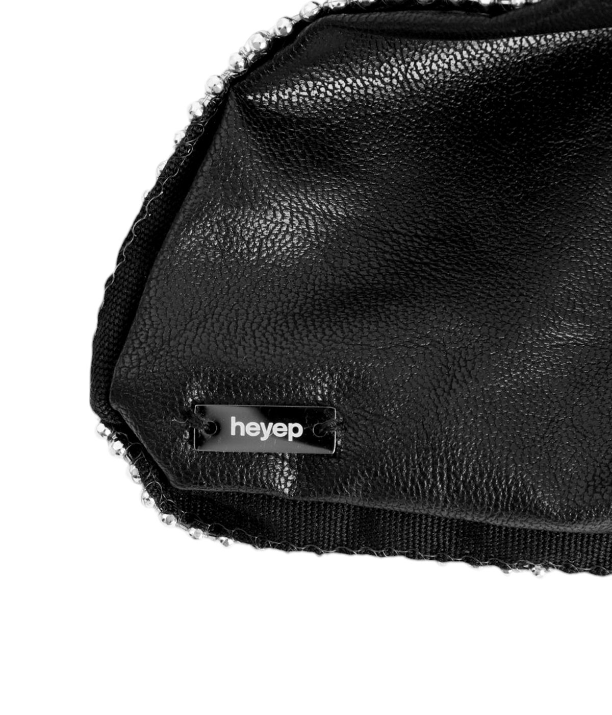 レディース】Faux Leather Studded Scrunchie-Medium | heyep(ヘイップ