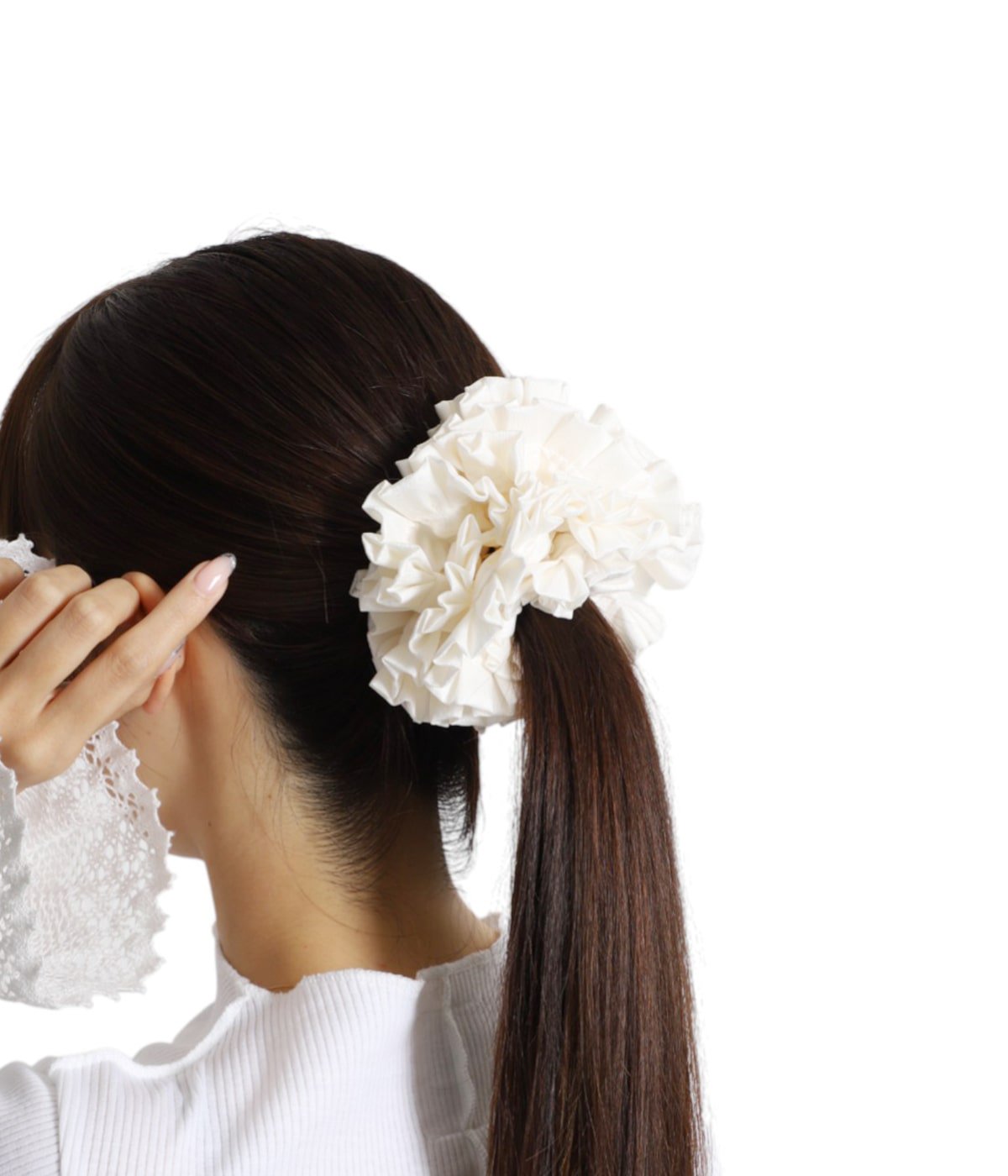 レディース】Ruffled Silk Scrunchie | heyep(ヘイップ