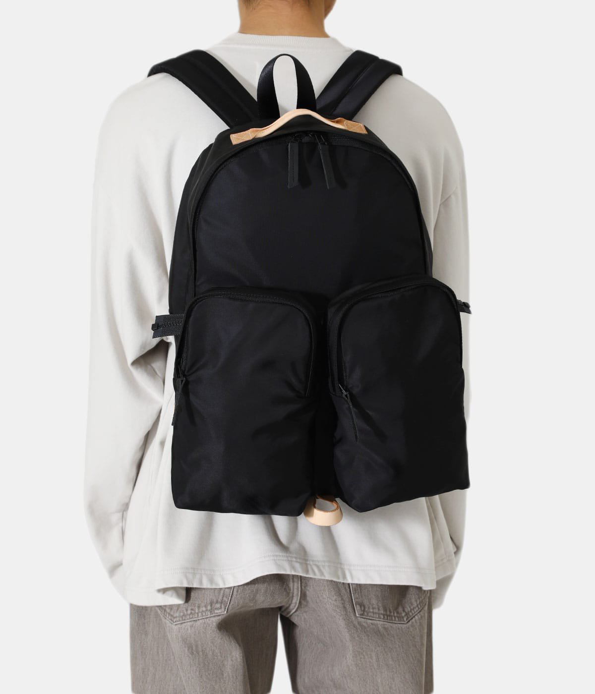 packing DOUBLE POCKET BACKPACK 黒 - 通販 - guianegro.com.br