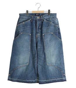 NEWCOMMUNE Aged Baggy Denim Shorts