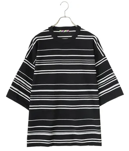 KNITTED FLASH BORDER T-SHIRT