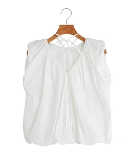 レディース】BALLOON GATHER RIBBON TOPS | CLANE(クラネ) / トップス