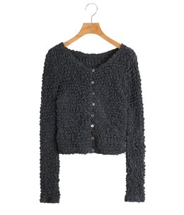 【レディース】W FACE SOFT SHIRRING CARDIGAN