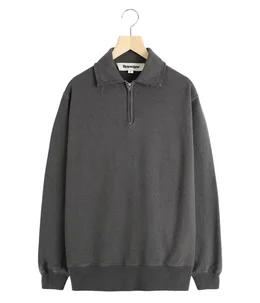 half zip top - Cotton/Linen Light French terry -