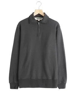 half zip top - Cotton/Linen Light French terry - | Slopeslow