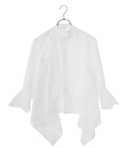 【レディース】double-end leno cloth tuxedo blouse