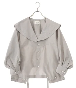 【レディース】double-end cotton sheets sailor blouse