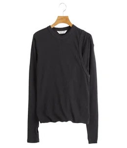 レディース】double-neck suvin hightwist jersey top