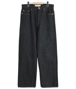 19-13W デニム ワイド -BLACK-