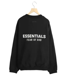 Fear of God ESSENTIALS 黒 トレーナー Fear of God Essentials Fleece Crewneck (FW24) Black Men's