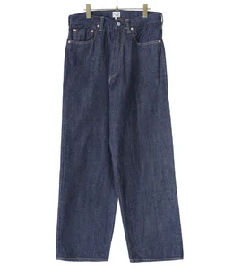 RECYCLED WASTE SUVIN COTTON YARN 11oz. DENIM 5POCKET PANTS -TYPE WITHOUT CINCH BACK-