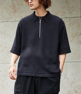 【ONLY ARK】別注 Zip Knit Polo S/S