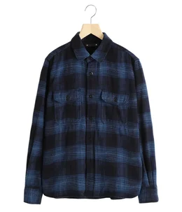 Distortion Ombre Check Flannel Over SH