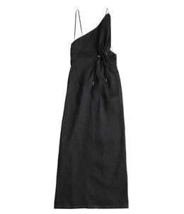 【レディース】ONE-SHOULDER DRAWSTRING DRESS(GALLA D)