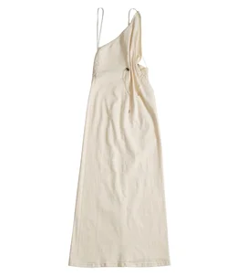 【レディース】ONE-SHOULDER DRAWSTRING DRESS(GALLA D)