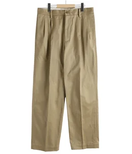 DOUBLE PLEATED CHINO TROUSERS