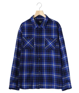 COTTON FLANNEL BLUE CHECK SHIRT