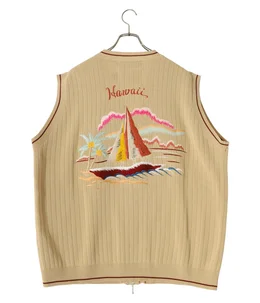 ダイリク　dairiku 24ss ニットベスト ベージュ Hawaii“ Zip Up Knit Vest | DAIRIKU(ダイリク) / トップス