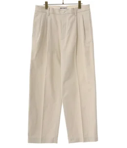 DOUBLE PLEATED CHINO TROUSERS