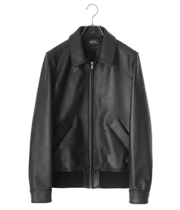 【名作】APC アーペーセー スタジャン レザー ジャケット黒 梨花着用 A.P.C.（アーペーセー）＞アウター類入荷しました。 / スタッフブログ