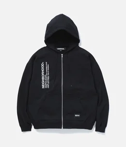 SOLID SWEAT ZIP HOODIE LS