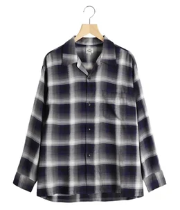 RAYON CHECK L/S OPEN SHIRT