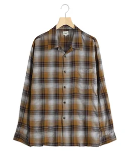 RAYON CHECK L/S OPEN SHIRT