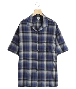 RAYON CHECK S/S OPEN SHIRT