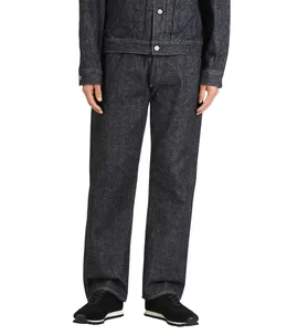 RECYCLED WASTE SUVIN COTTON YARN 14oz DENIM 5POCKET STRAIGHT PANTS