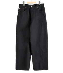 RECYCLED WASTE SUVIN COTTON YARN 11.5oz DENIM 5POCKET WIDE PANTS(ZIPPER FLY)