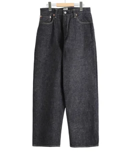 RECYCLED WASTE SUVIN COTTON YARN 11.5oz DENIM 5POCKET WIDE PANTS(ZIPPER FLY)