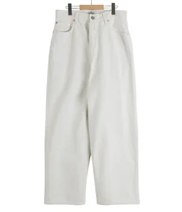 RECYCLED WASTE SUVIN COTTON YARN 11.5oz DENIM 5POCKET WIDE PANTS(ZIPPER FLY)
