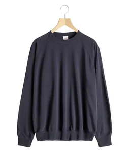 1/48 SUMMER WOOL RAGLAN CREW NECK SHIRT