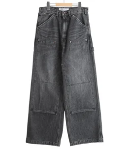 Vintage Washed Painter Denim Wide Pants
