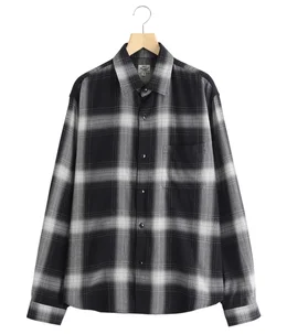 SUVIN COTTON NEL CHECK REGULAR COLLAR SHIRT