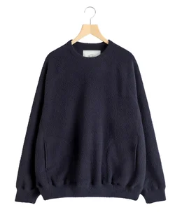 Super 140s WOOL FLEECE RAGLAN CREW NECK SHIRT