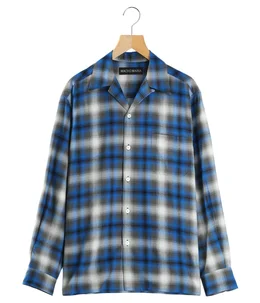 OMBRE CHECK OPEN COLLAR SHIRT L/S ( TYPE-1 )