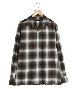 OMBRE CHECK OPEN COLLAR SHIRT L/S ( TYPE-1 )