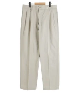 DOUBLE PLEATED CHINO TROUSERS