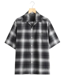 OMBRE CHECK OPEN COLLAR SHIRT S/S ( TYPE-2 )