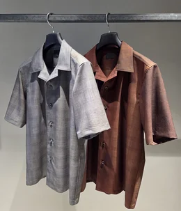 【予約】ウールアーバン格子・ショートスリーブシャツ